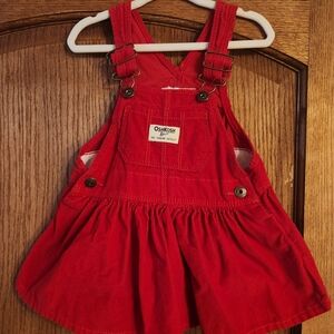 OshKosh B'gosh Vibrant Red Kids Overalls